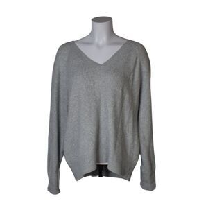 Old Navy V Neck Lightweight Sweater Gray Womens Large